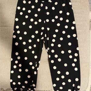 M x M Matthildur Leggings Cotton Black and White Polka Dot Cropped